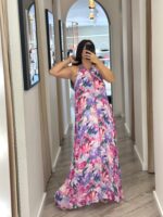 VESTIDO FLORAL EM VISCOSE COM CORTE FLUIDO IMPERIAL
