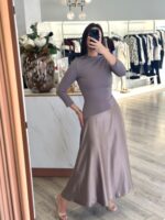 VESTIDO MIDI CINZA IMPERIAL - Image 3