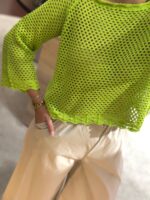 CAMISOLA EM MALHA REDE VERDE MISS YOU - Image 4