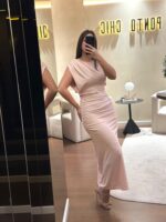 VESTIDO COMPRIDO ROSA DRAPEADO IMPERIAL - Image 2