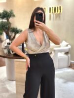 MACACÃO BICOLOR MISS YOU COM DECOTE CRUZADO - Image 3