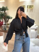 BLUSA PRETA FLUÍDA ELEH
