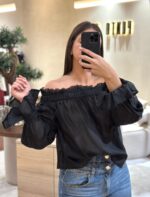 BLUSA PRETA TRANSPARENTE ELEH - Image 3