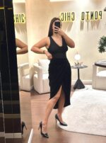 SAIA AVELUDADA PRETA RINASCIMENTO