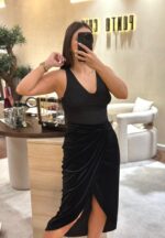 SAIA AVELUDADA PRETA RINASCIMENTO - Image 2