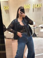 COLETE COURO PRETO ELEH