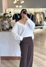 CAMISOLA OVERSIZE BRANCO PONTO CHIC