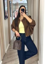 CASACO CAMEL EM CAMURÇA SINTÉTICA PONTO CHIC - Image 3