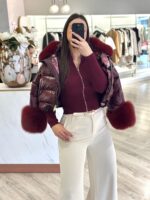 CASACO BORDÔ CANELADO PONTO CHIC - Image 3