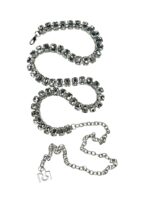 CINTO PRATEADO COM EFEITO DE JOIAS RINASCIMENTO