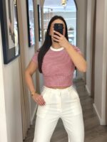 CAMISOLA COM RISCAS VERMELHO E BRANCO IMPERIAL