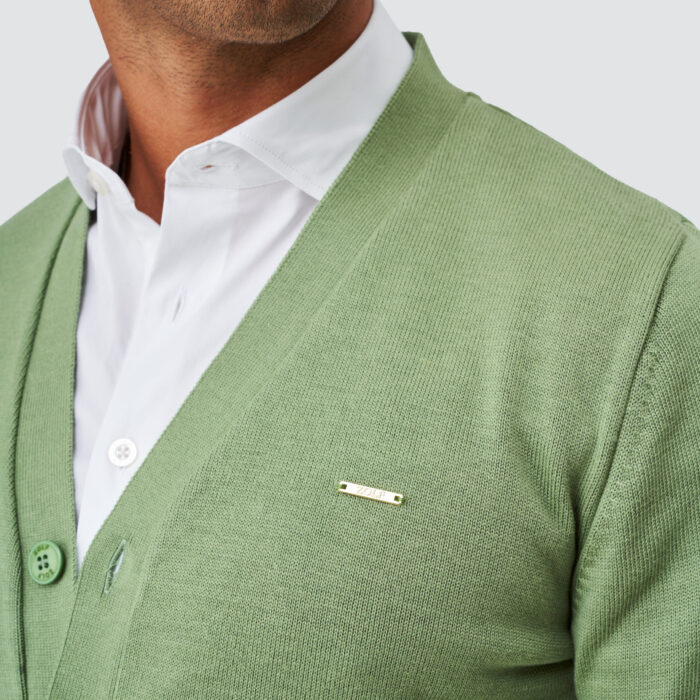 CARDIGAN COM BOTÕES VERDE MATCHA ZOLF - Imagen 2