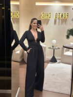 PANTALONA PRETA COM CORDÃO ELEH