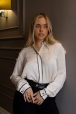 BLUSA SEDA COM DETALHES DE BOTÕES FRACOMINA