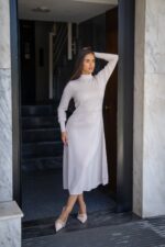 VESTIDO MIDI DE MALHA COM LUREX FRACOMINA