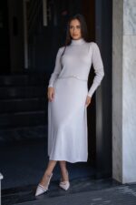 VESTIDO MIDI DE MALHA COM LUREX FRACOMINA - Image 2