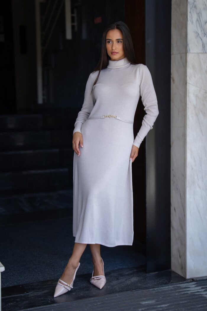 VESTIDO MIDI DE MALHA COM LUREX FRACOMINA - Image 2
