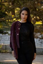 TOP PRETO TRANSPARENTE COM TEXTURA PONTO CHIC - Image 2