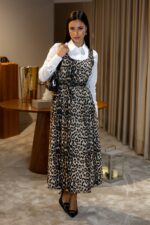 VESTIDO ANIMAL PRINT COM CINTO RiNASCIMENTO