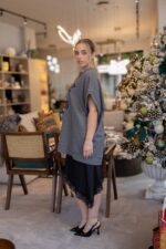 VESTIDO SWEAT CINZENTO COM LETRAS CHEZ MOI PARIS DIXIE - Image 5