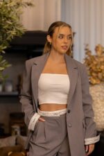 BLAZER CINZA COM MANGA EXCLUSIVA IMPERIAL