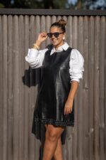 VESTIDO PRETO POLIPELE PONTO CHIC