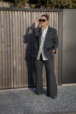 CALÇAS PANTALONA CINZENTAS DE ALFAIATARIA ELEH