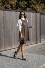 VESTIDO CASTANHO POLIPELE PONTO CHIC - Image 2