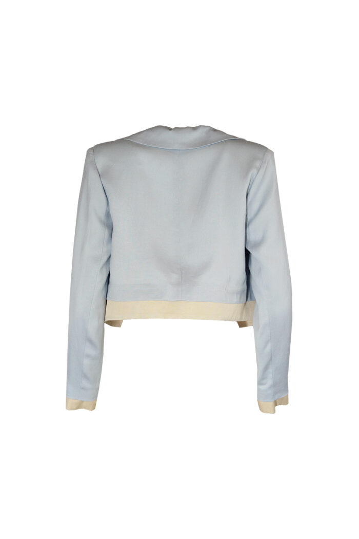 BLAZER CROPPED AZUL PUNHO COMBINADO SAHOCO - Imagen 3