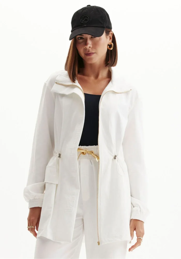 PARKA ALONGADA BRANCA COM ESTAMPA LOCAL LANÇA PERFUME - Image 1
