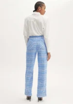 CALÇA WIDE ALFAIATARIA XADREZ AZUL LANÇA PERFUME - Imagen 3