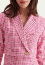 BLAZER CURTO XADREZ ROSA LANÇA PERFUME - Image 2