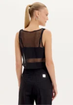 TOP CURTO PRETO COM APLICAÇÕES LANÇA PERFUME - Imagen 3