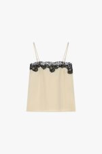 TOP DE CETIM COM RENDA BEGE IMPERIAL - Image 2