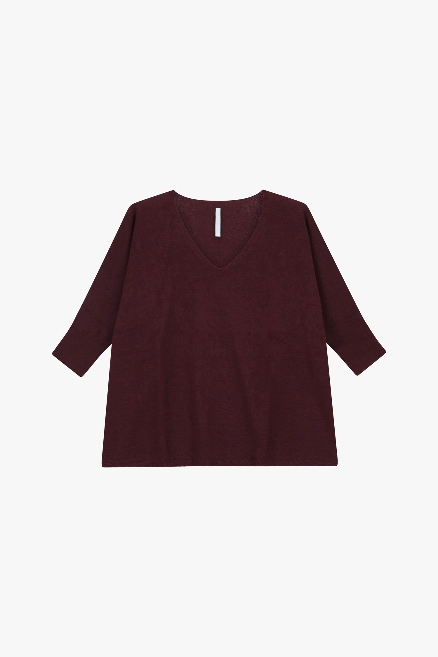 01480_M3025880_F MALHA BORDÔ DECOTE EM V IMPERIAL - Image 1