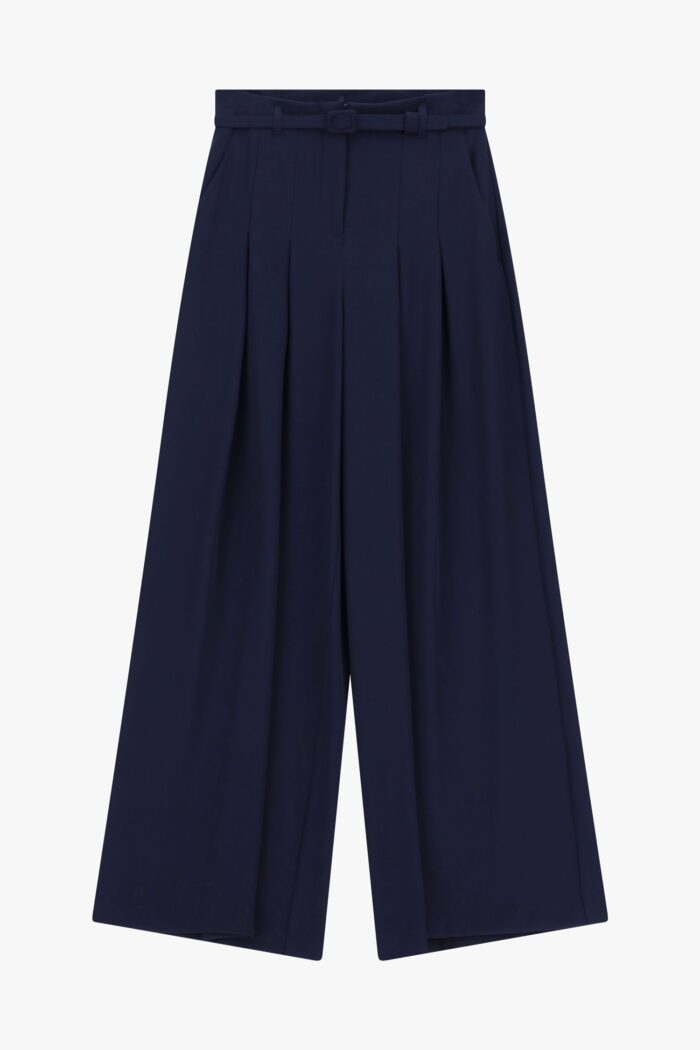 CALÇAS PANTALONAS COM PREGAS AZUIS IMPERIAL - Image 2