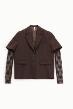 BLAZER CASTANHO COM MANGAS DE RENDA IMPERIAL - Image 2