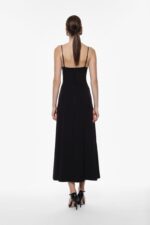 VESTIDO DE CETIM COM RENDA PRETO IMPERIAL - Image 4