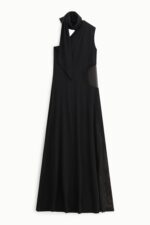 VESTIDO PRETO COM DECOTE DRAPEADO IMPERIAL - Image 2