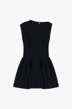 VESTIDO CURTO PRETO COM DETALHE FRANZIDO IMPERIAL - Image 2