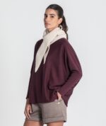 LENÇO CRU EM MALHA SUAVE RUGA