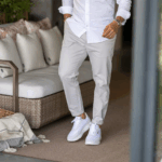CALÇA CHINO TAPERED OFF-WHITE ZOLF - Image 2