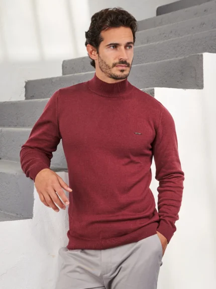 CAMISOLA MEIA GOLA BORDEAUX ZOLF