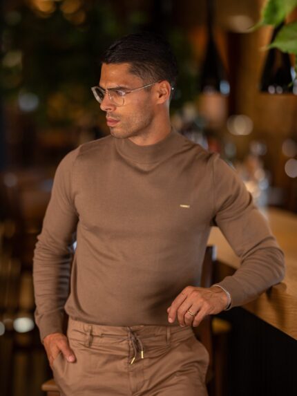 CAMISOLA MEIA GOLA TAUPE ZOLF