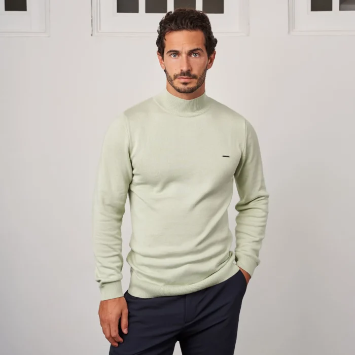 CAMISOLA MEIA GOLA VERDE CLARO ZOLF - Image 1