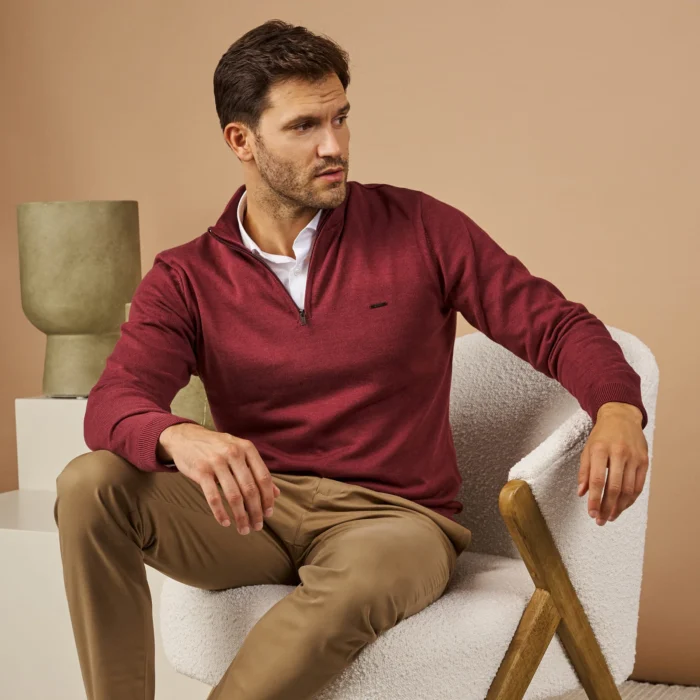 CAMISOLA LISA COM FECHO BORDEAUX ZOLF - Image 1