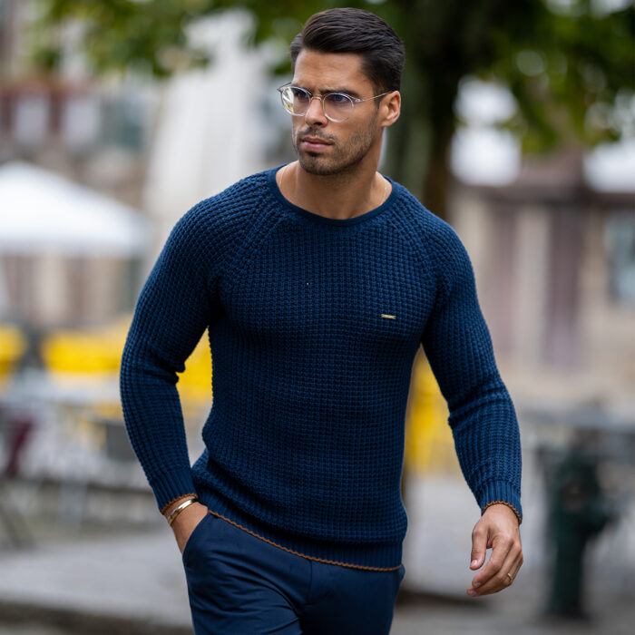 CAMISOLA TRICOT ABERTA AZUL ZOLF - Image 1