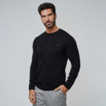 CAMISOLA TRICOT ENTRANÇADA PRETA ZOLF