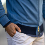 CARDIGAN TRICOT COM FECHO COMBINADO AZUL ZOLF - Image 2