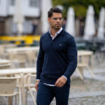 POLO TRICOT MANGA COMPRIDA AZUL ZOLF